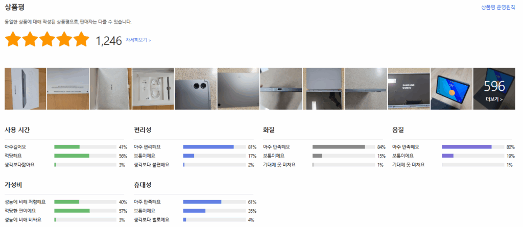 중학생 태블릿 갤럭시 탭 S10 fe 리뷰