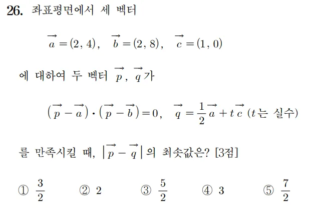 2023 수학 수능 기출문제 기하 홀수형 26
