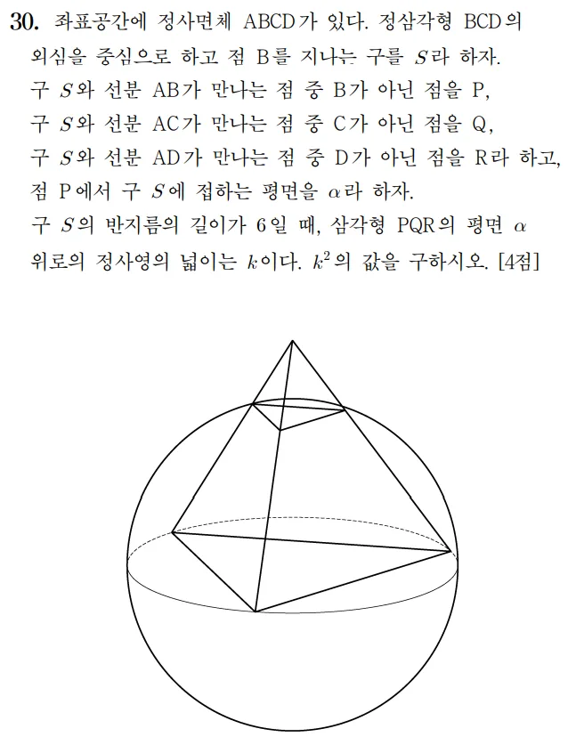 2023 수학 수능 기출문제 기하 홀수형 30