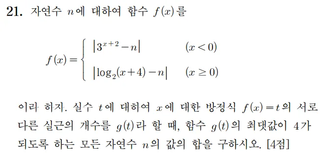 2023수학 수능 기출문제 홀수형 21