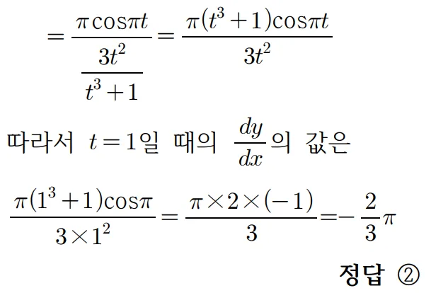 2024 수능 미적분 24번 홀수형 풀이2