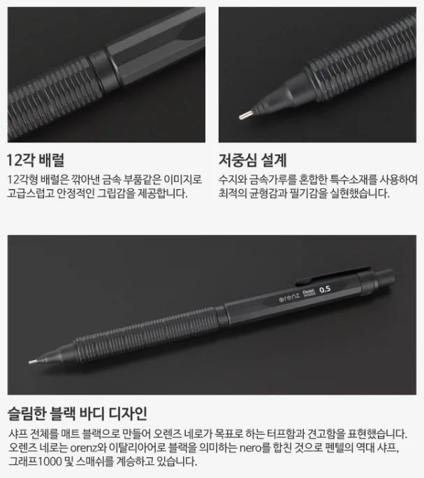 펜텔 오렌즈 네로 디자인과 외관
