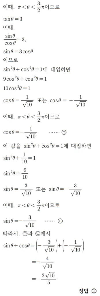 2022 수학 수능 기출문제 풀이 홀수형 7 2
