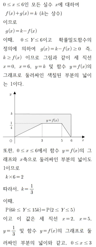 2022 수학 수능 기출문제 풀이 확률과 통계 홀수형 29 1