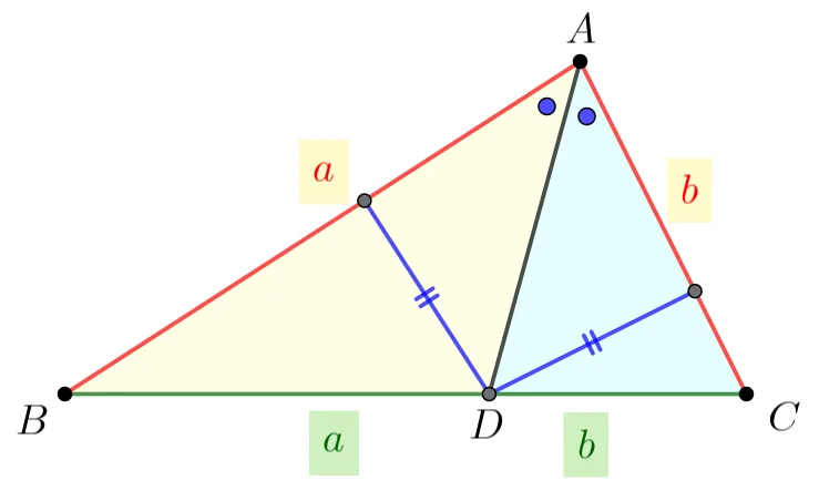 각의 이등분선의 성질 증명 1