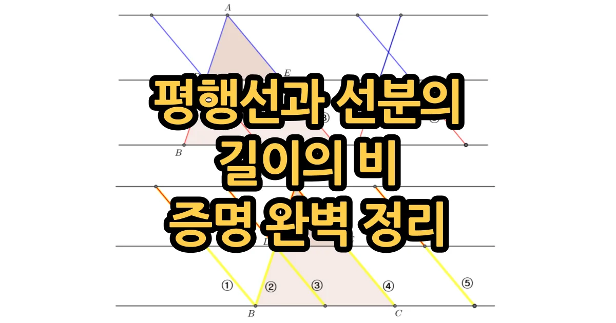 평행선과 선분의 길이의 비 총정리 (닮음 증명)