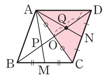 평행사변형 삼각형의 무게중심 응용 증명2