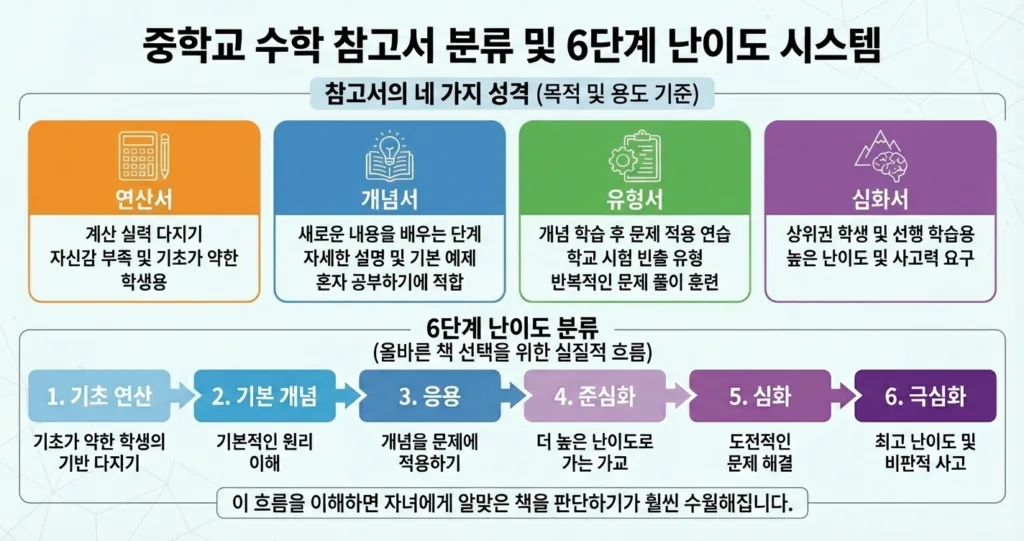 중학생 수학 참고서 선택 가이드