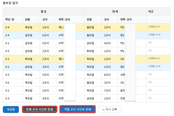결보강 일지 확인